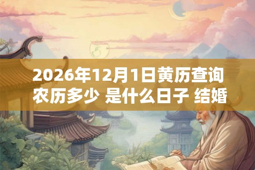 2026年12月1日黄历查询 农历多少 是什么日子 结婚吉时 2026年12月1日黄历查询 农历多少 是什么日子 结婚吉时