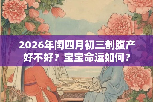 2026年闰四月初三剖腹产好不好?宝宝命运如何? 2026年闰四月初三剖腹产好不好?宝宝命运如何?