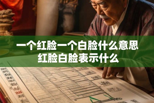 一个红脸一个白脸什么意思 红脸白脸表示什么 一个红脸一个白脸什么意思 红脸白脸表示什么
