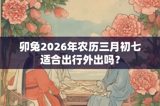 卯兔2026年农历三月初七适合出行外出吗？