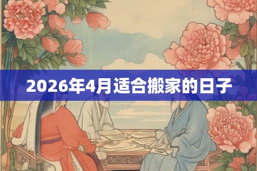 2026年4月适合搬家的日子
