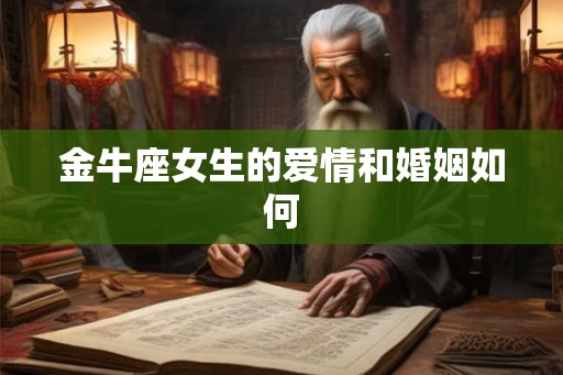 金牛座女生的爱情和婚姻如何