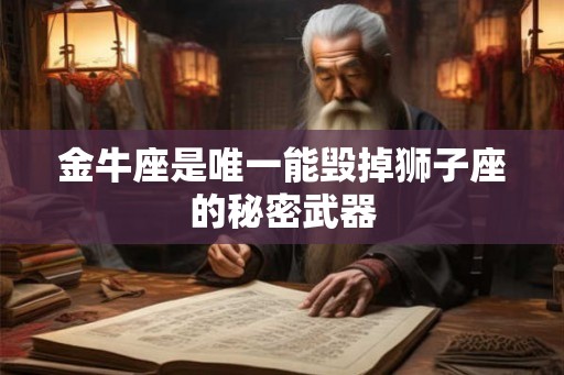 金牛座是唯一能毁掉狮子座的秘密武器 金牛座是唯一能毁掉狮子座的秘密武器