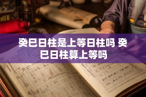 癸巳日柱是上等日柱吗 癸巳日柱算上等吗