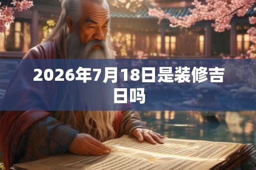 2026年7月18日是装修吉日吗