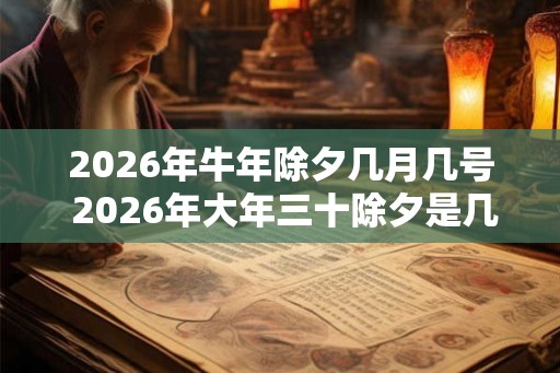 2026年牛年除夕几月几号 2026年大年三十除夕是几九第几天 2026年牛年除夕几月几号 2026年大年三十除夕是几九第几天