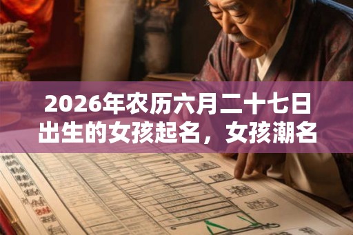 2026年农历六月二十七日出生的女孩起名，女孩潮名字大全