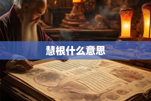慧根什么意思