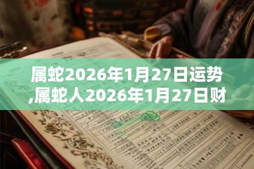 属蛇2026年1月27日运势,属蛇人2026年1月27日财运,生肖蛇2026年1月27日运势