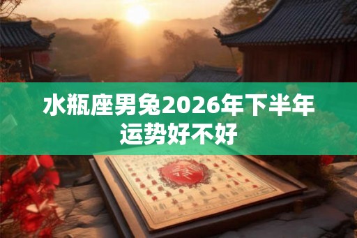 水瓶座男兔2026年下半年运势好不好