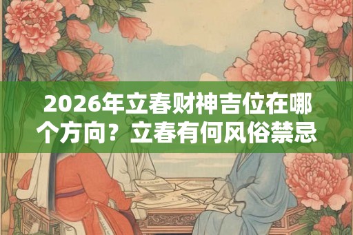 2026年立春财神吉位在哪个方向？立春有何风俗禁忌？