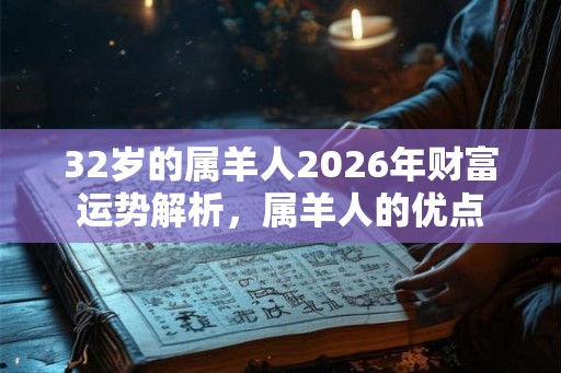 32岁的属羊人2026年财富运势解析，属羊人的优点