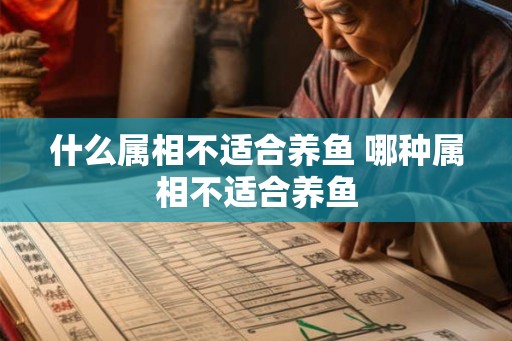 什么属相不适合养鱼 哪种属相不适合养鱼