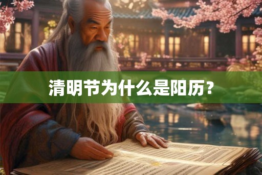 清明节为什么是阳历？