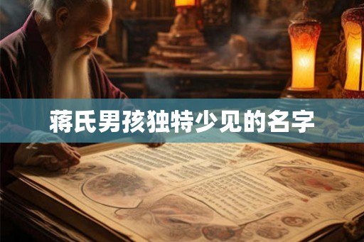 蒋氏男孩独特少见的名字 蒋氏男孩独特少见的名字