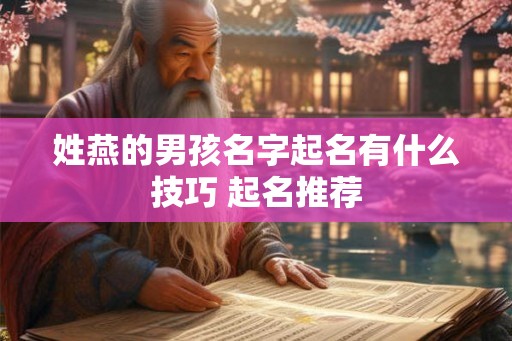 姓燕的男孩名字起名有什么技巧 起名推荐