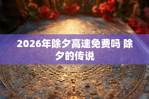 2026年除夕高速免费吗 除夕的传说