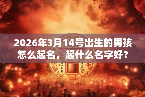 2026年3月14号出生的男孩怎么起名，起什么名字好？
