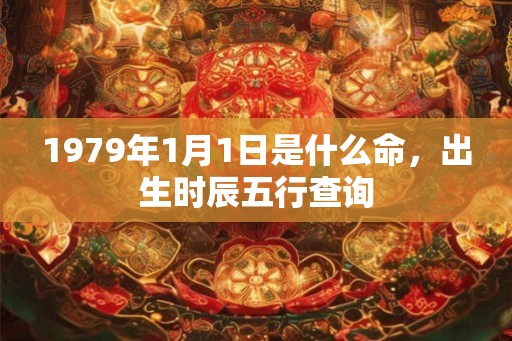 1979年1月1日是什么命，出生时辰五行查询