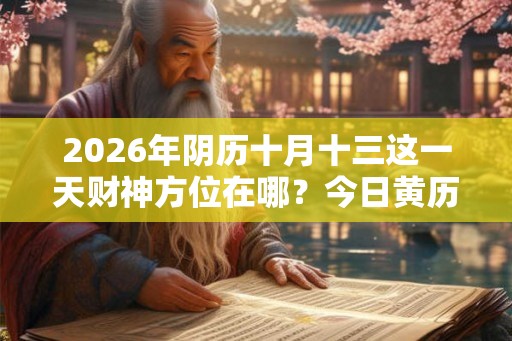 2026年阴历十月十三这一天财神方位在哪？今日黄历查询