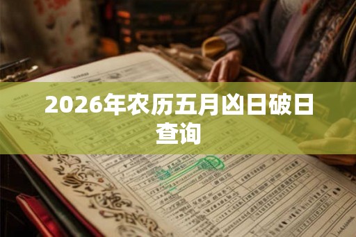 2026年农历五月凶日破日查询