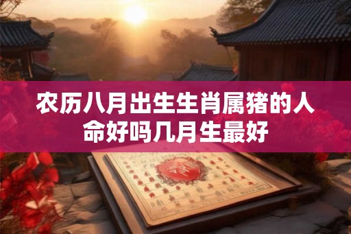 农历八月出生生肖属猪的人命好吗几月生最好