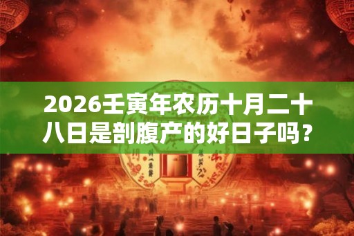 2026壬寅年农历十月二十八日是剖腹产的好日子吗? 2026壬寅年农历十月二十八日是剖腹产的好日子吗?
