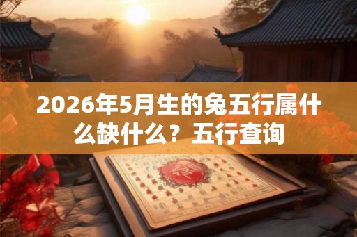 2026年5月生的兔五行属什么缺什么？五行查询