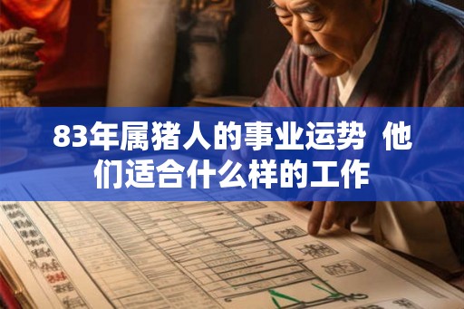83年属猪人的事业运势  他们适合什么样的工作