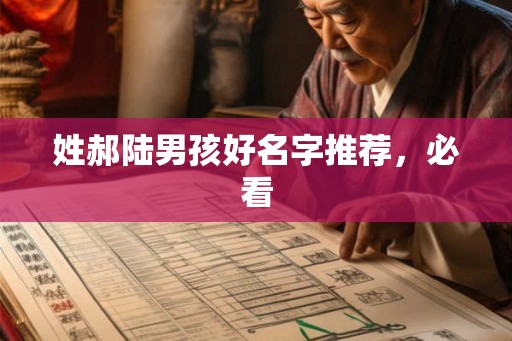 姓郝陆男孩好名字推荐，必看