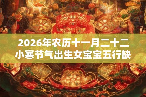 2026年农历十一月二十二小寒节气出生女宝宝五行缺水起名