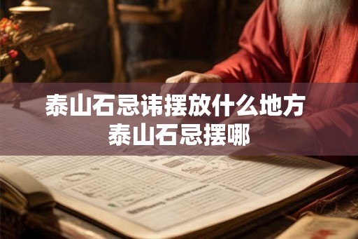 泰山石忌讳摆放什么地方 泰山石忌摆哪