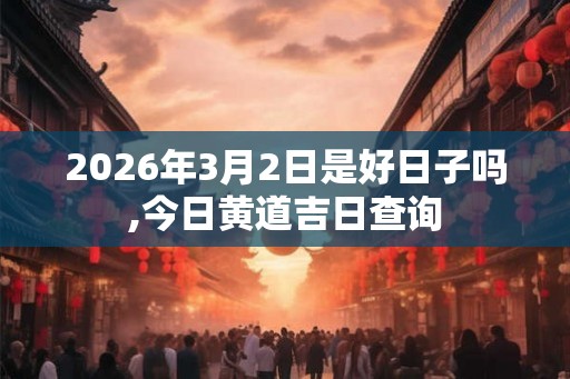 2026年3月2日是好日子吗,今日黄道吉日查询