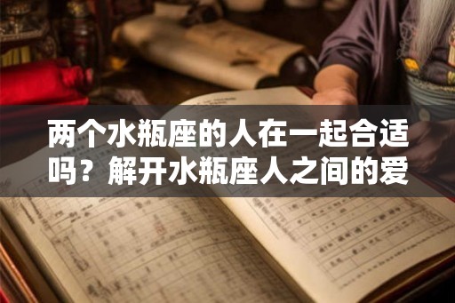 两个水瓶座的人在一起合适吗？解开水瓶座人之间的爱情困惑