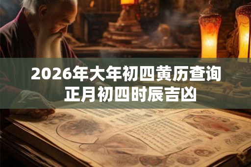 2026年大年初四黄历查询  正月初四时辰吉凶