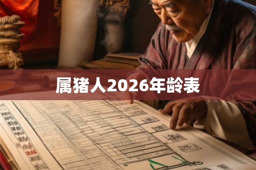 属猪人2026年龄表 属猪人2026年龄表