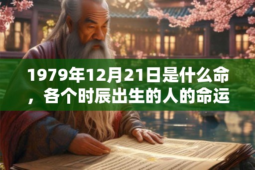 1979年12月21日是什么命，各个时辰出生的人的命运