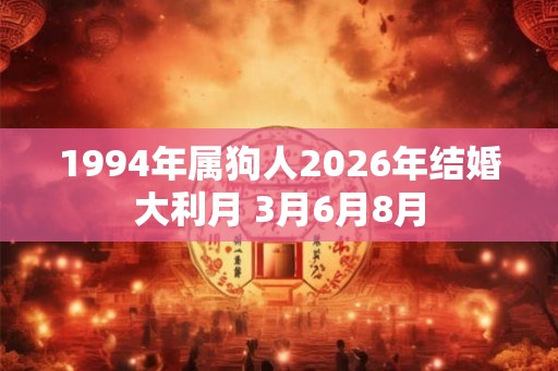 1994年属狗人2026年结婚大利月 3月6月8月