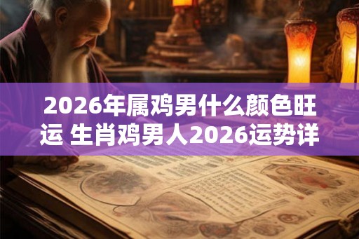 2026年属鸡男什么颜色旺运 生肖鸡男人2026运势详解