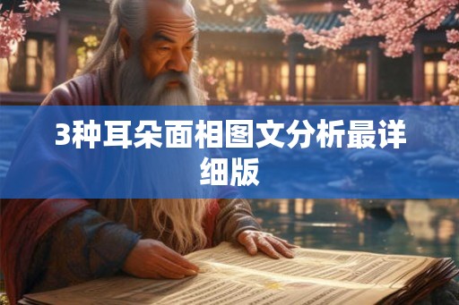 3种耳朵面相图文分析最详细版