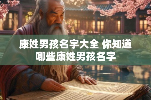 康姓男孩名字大全 你知道哪些康姓男孩名字