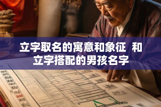 立字取名的寓意和象征  和立字搭配的男孩名字
