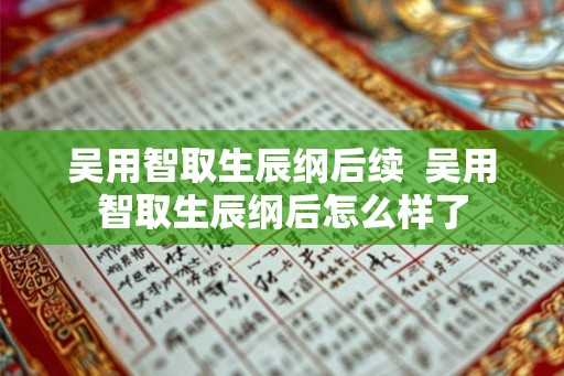 吴用智取生辰纲后续  吴用智取生辰纲后怎么样了