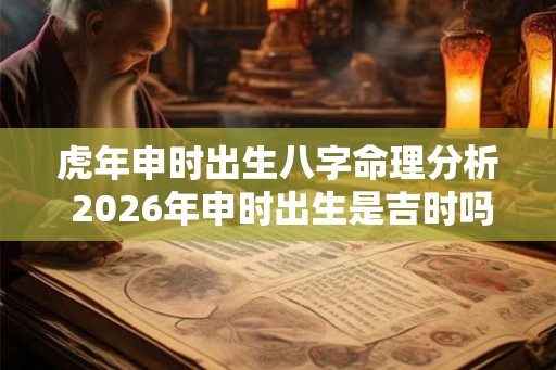 虎年申时出生八字命理分析 2026年申时出生是吉时吗