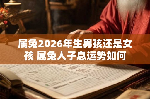 属兔2026年生男孩还是女孩 属兔人子息运势如何