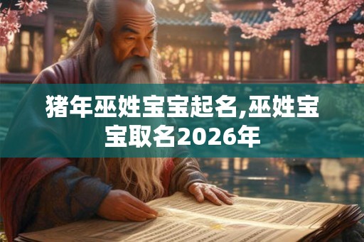 猪年巫姓宝宝起名,巫姓宝宝取名2026年