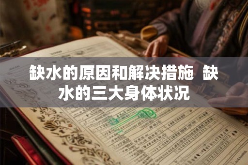 缺水的原因和解决措施  缺水的三大身体状况