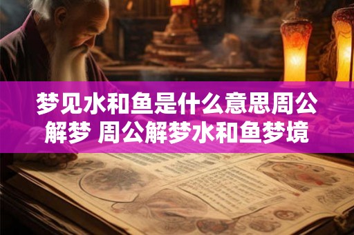 梦见水和鱼是什么意思周公解梦 周公解梦水和鱼梦境解析