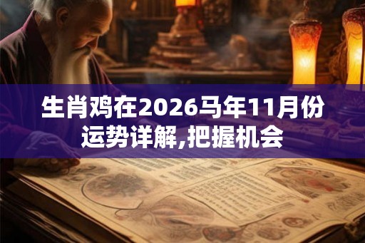 生肖鸡在2026马年11月份运势详解,把握机会