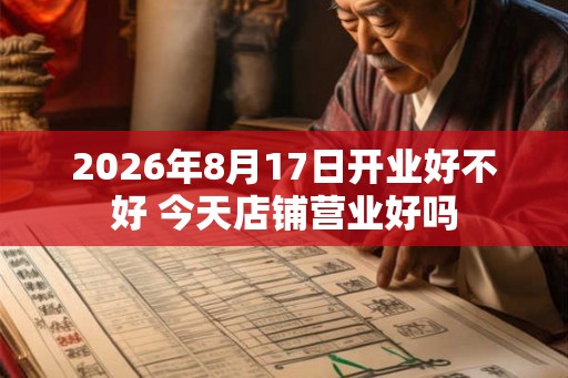 2026年8月17日开业好不好 今天店铺营业好吗 2026年8月17日开业好不好 今天店铺营业好吗